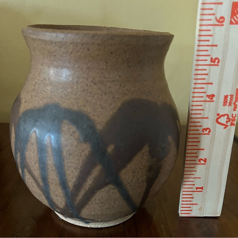 P. C. Hoffman Pottery Vase from 1974 Handmade & Signed 6”